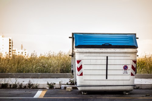 Professional waste clearance team at work